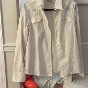 Akris Punto Cream Button-Up Shirt